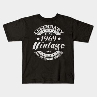 Legendary Since 1969. Vintage All Original Parts Kids T-Shirt